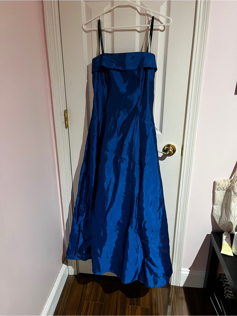 Vintage Roberta Royal Blue Spaghetti Strapless Junior Formal Prom Dress